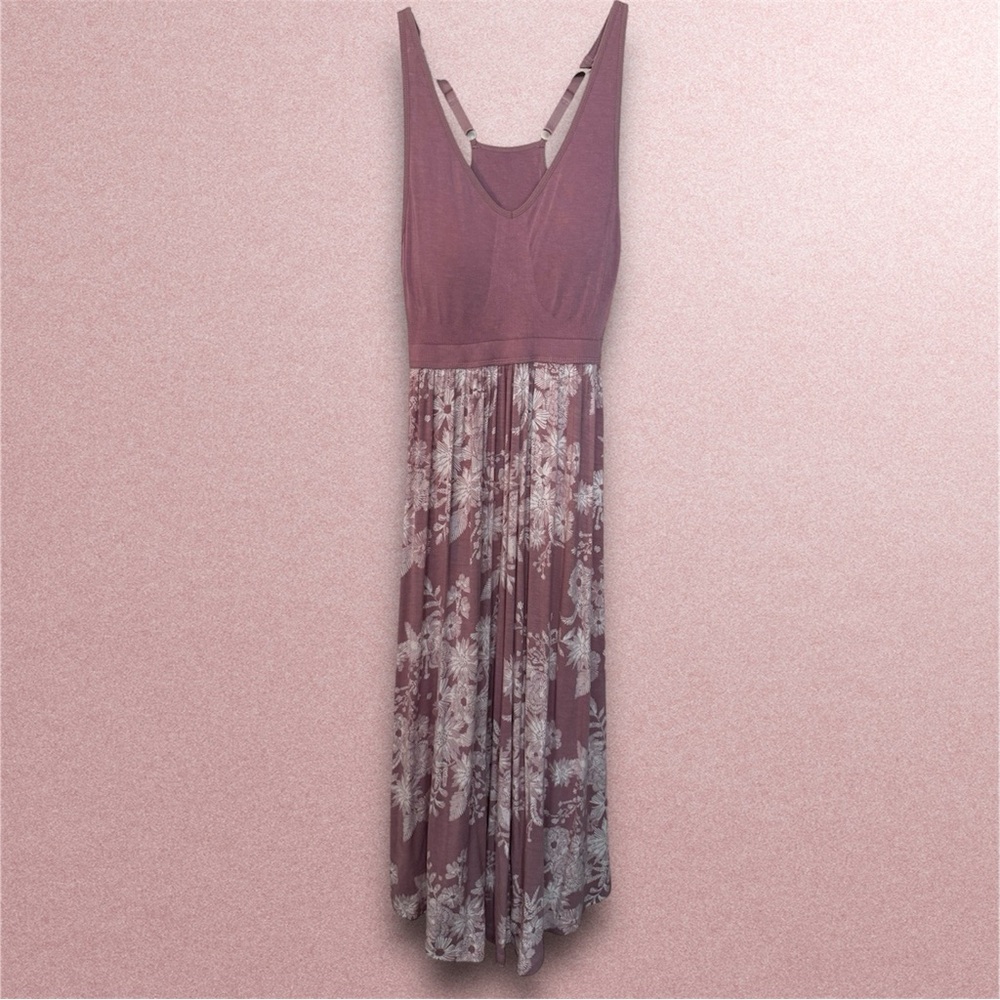 Gilligan & O'Malley Plum Floral Maxi Dress